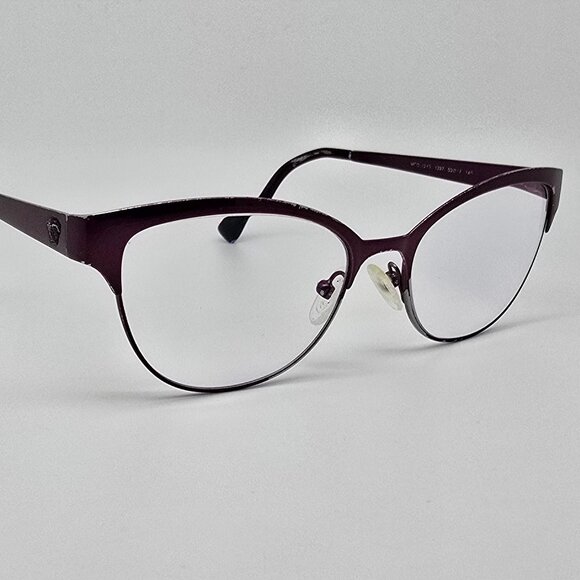 Versace Mod. 1240 1397 Plum Purple Cat Eye Eyeglasses Frame Italy 53-17-140 - Picture 6 of 14